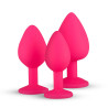 EasyToys Anal Collection Lot de 3 plugs Bijou Diamond Roses